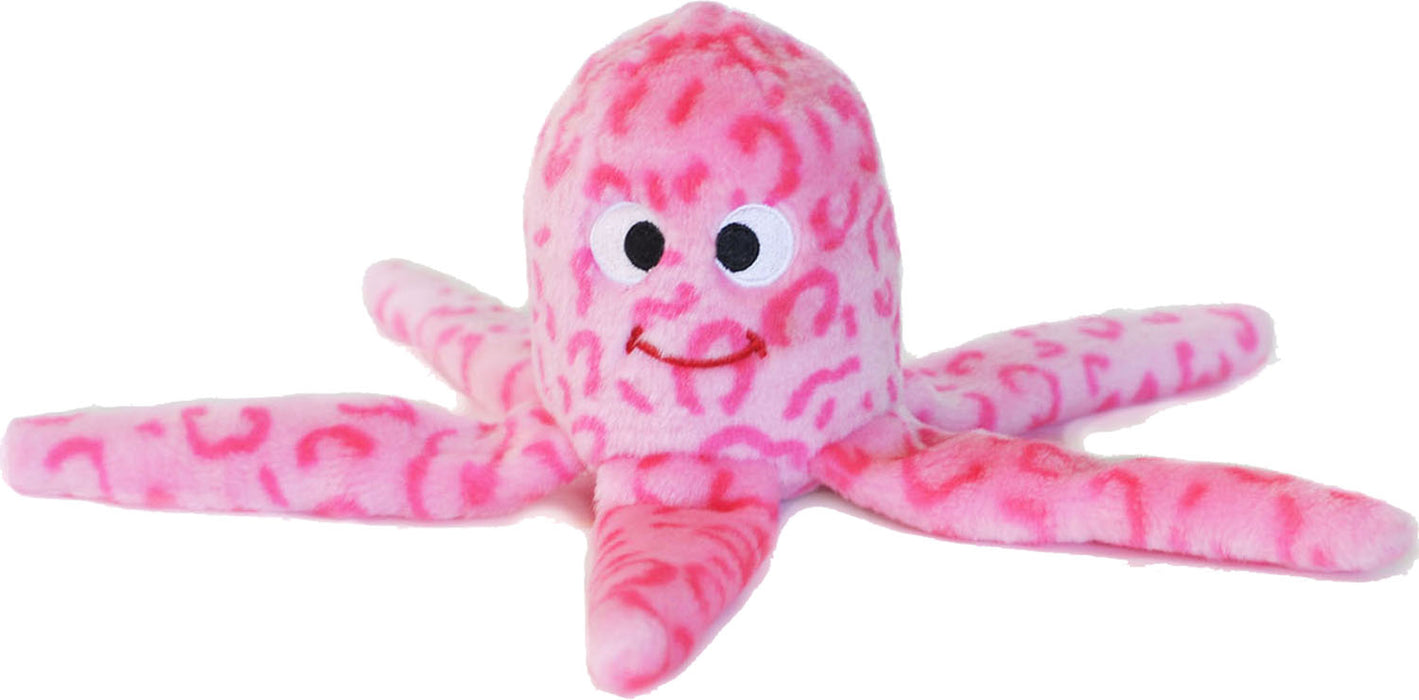 ZippyPaws Floppy Jelly Octopus Dog Toy, Pink (Small)