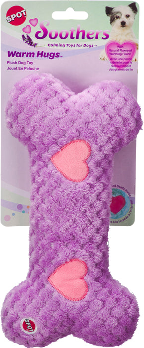 Ethical Pet Soothers Warm Hug Bone Assorted Plush Dog Toy, 12 in