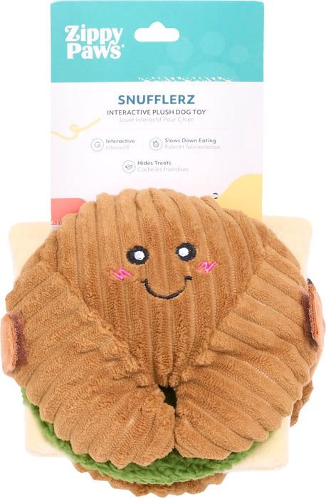 ZippyPaws Snufflerz Stacks Breakfast Sandwich Plush Dog Toy