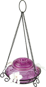 Antique Glass Top Fill Hummingbird Feeder