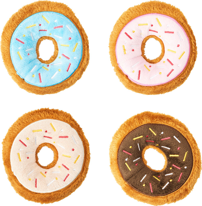 Ethical Pet Tasty Donuts Assorted Plush Dog Toy, 5 in