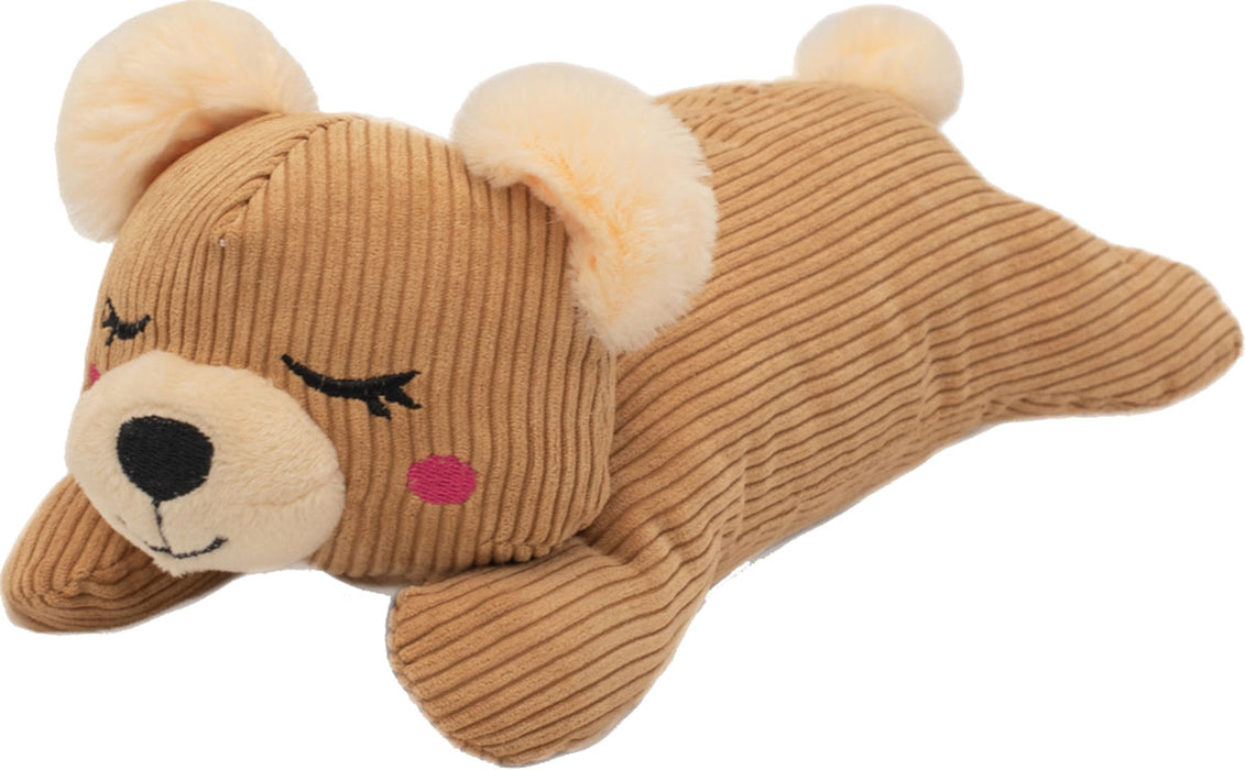 ZippyPaws Snooziez With Shhhqueaker-Bear Dog Toy, Medium