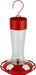 Scarlet Silhouette Glass Hummingbird Feeder