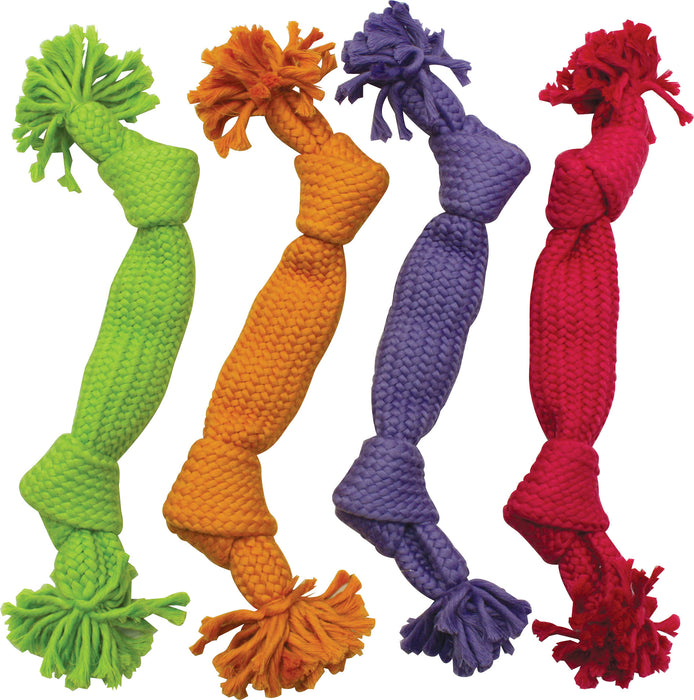 Ethical Pet Super Squeak Rope Dog Toy, Assorted, 14 inches