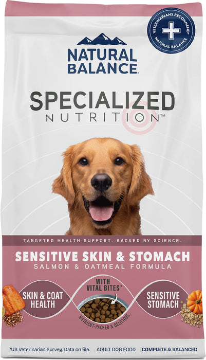 Natural Balance Specialized Nutrition Sensitive Skin & Stomach Dry Dog Food, Salmon & Oatmeal, 3.5 lb