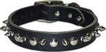 Latigo Leather 1 Ply Spiked Dog Collar