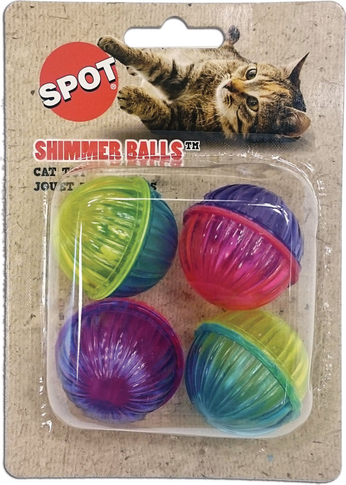 Spot Ethical Pet Shimmer Balls Cat Toy, 1.5 inches, 4-Pack