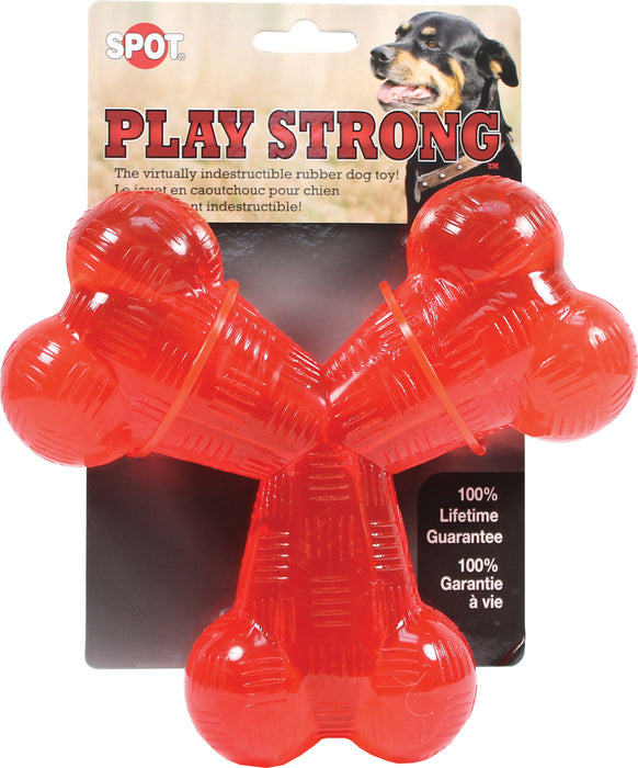 Spot Ethical Products Play Strong Rubber Y Bone Red Dog Toy, 6 in