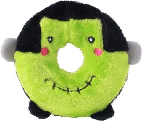 ZippyPaws Halloween Donutz Buddies Frankenstein Squeak Dog Toy, Medium