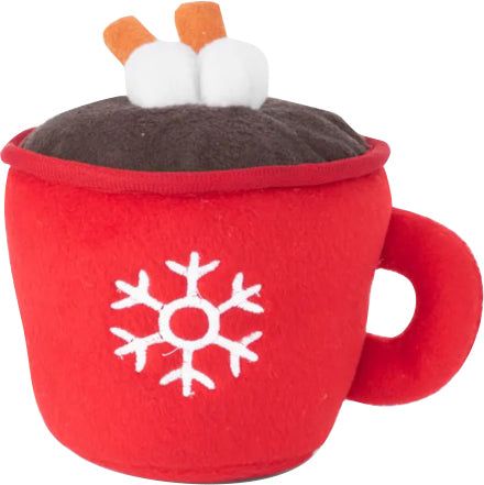 ZippyPaws Holiday Hot Cocoa Squeaky Dog Toy, Small