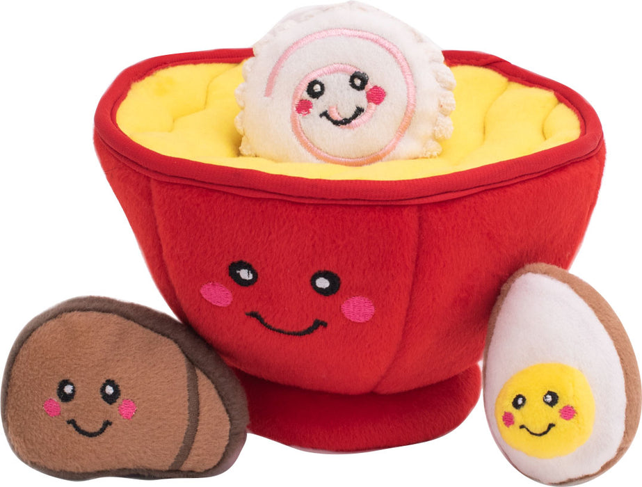 ZippyPaws Burrow Ramen Bowl Squeaky Hide & Seek Dog Toy, Multi (Large)