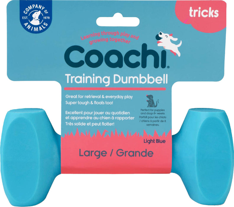 Coachi Training Dumbbell Dog Training Tool, Blue, Large