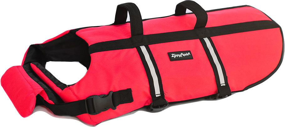 ZippyPaws Adventure Dog Life Jacket, Red/Black LG