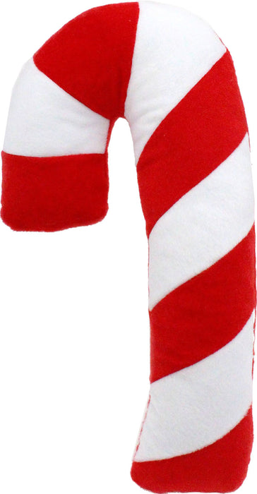 ZippyPaws Holiday Jigglerz Candy Cane Squeaky Dog Toy, Red and White XL