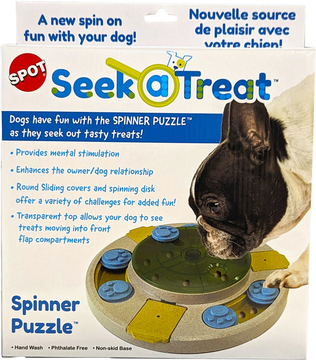 Spot Ethical Products Seek A Treat Spinner Puzzle Interactive Dog Toy