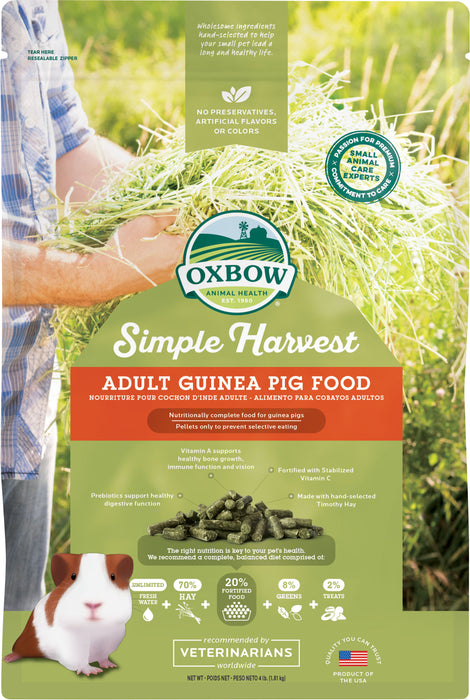 Oxbow Animal Health Simple Harvest Adult Guinea Pig Food, 4 lb