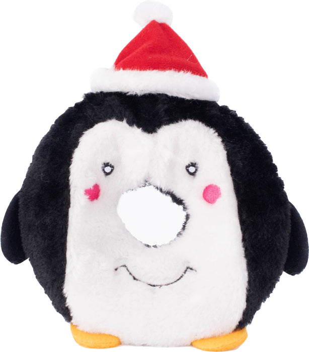 ZippyPaws Holiday Donutz Buddies-Penguin Squeaky Dog Toy, Medium