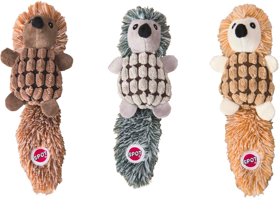 Spot Ethical Products Lil Spots Hedgehog Assorted Plush Dog Toy, 7 in