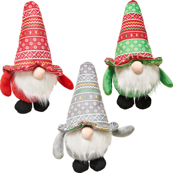 Ethical Pet Spot Holiday Gnome Toys, Assorted, 12 inches