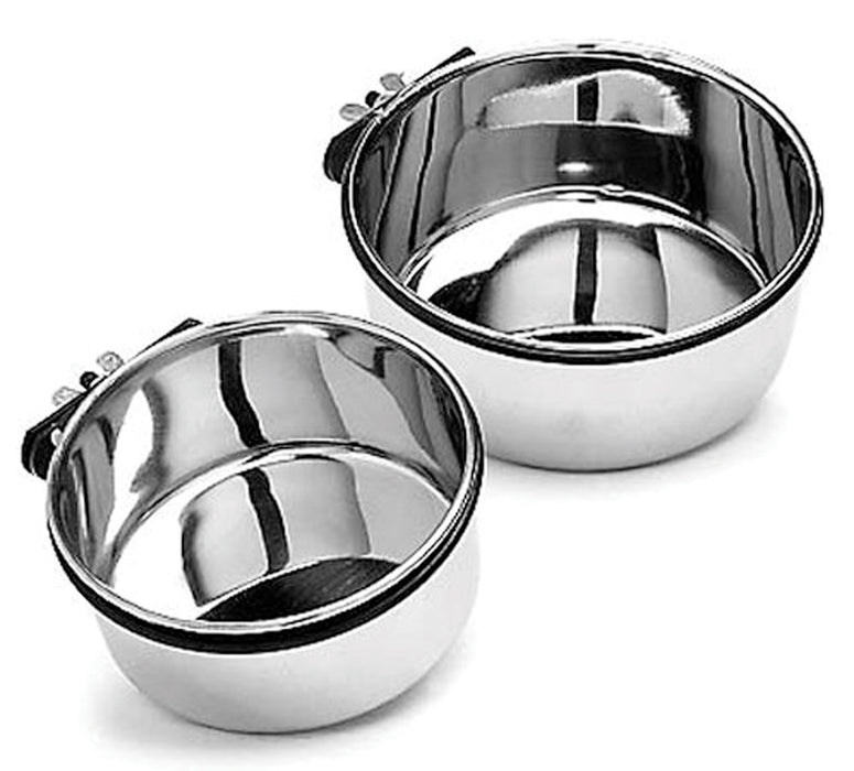 Ethical Pet Stainless Steel Coop Cup Bolt Boxed Pet Feeder, Silver, 30 oz