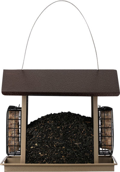 Large Hopper Feeder W/ Suet Cages