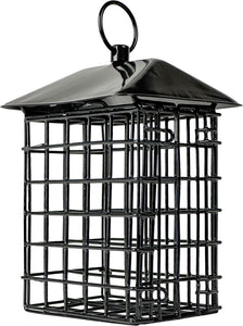 Metal Suet Cage Bird Feeder W/ Roof