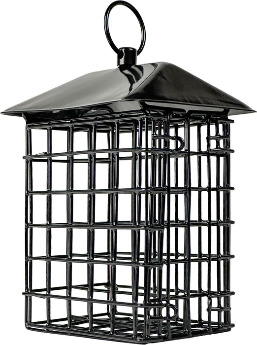 Metal Suet Cage Bird Feeder W/ Roof