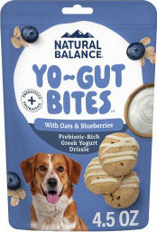 Natural Balance Yo-Gut Bites Crunchy Dog Treats, Oats & Blueberries, 4.5 oz