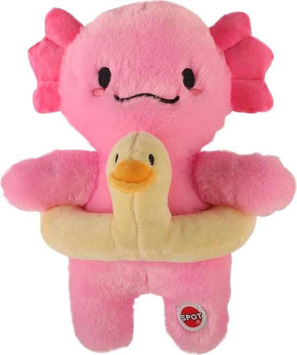 Spot Ethical Products Axolotl with Duck Tube Dog Toy, 10 in