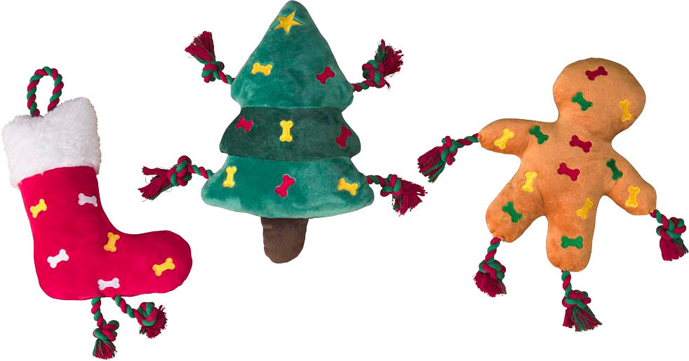 Ethical Pet Spot Holiday Rope Dog Toys, Assorted, 15 inches