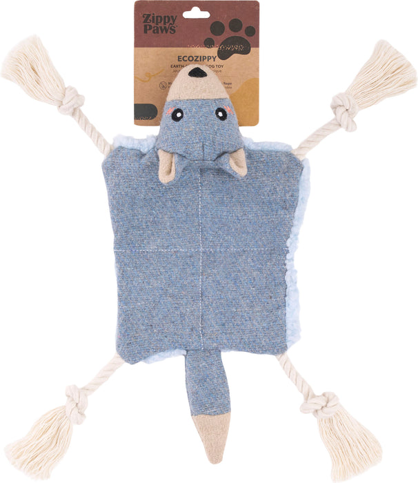 ZippyPaws Eco Knotty Crawler-Wolf Squeaky Dog Toy