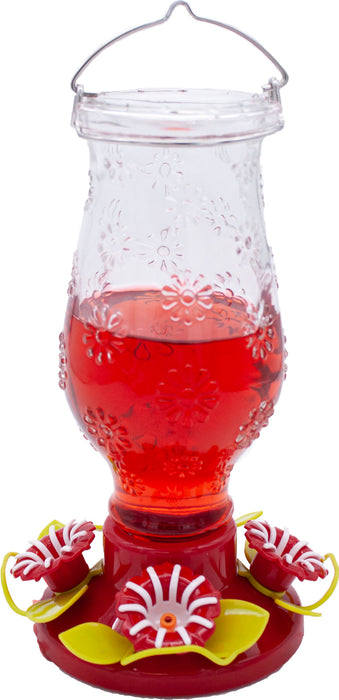 In Bloom Glass Hummingbird Feeder