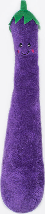 ZippyPaws Jigglerz Eggplant Squeaky Plush Dog Toy, Purple XL