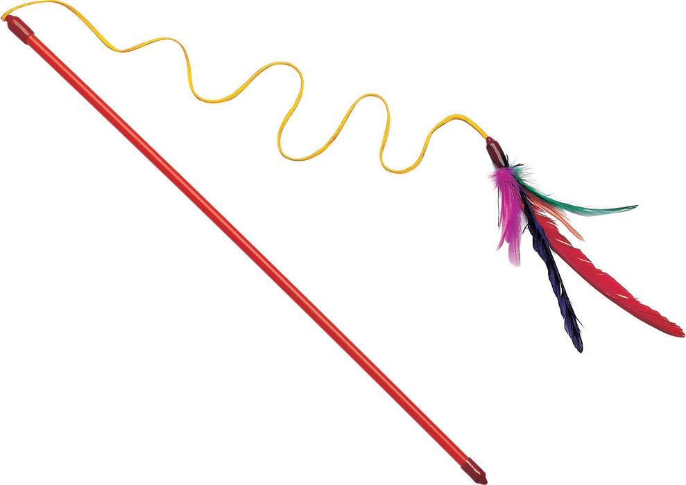 Spot Ethical Products Feather Dangler Teaser Wand Interactive Cat Toy, 18 in