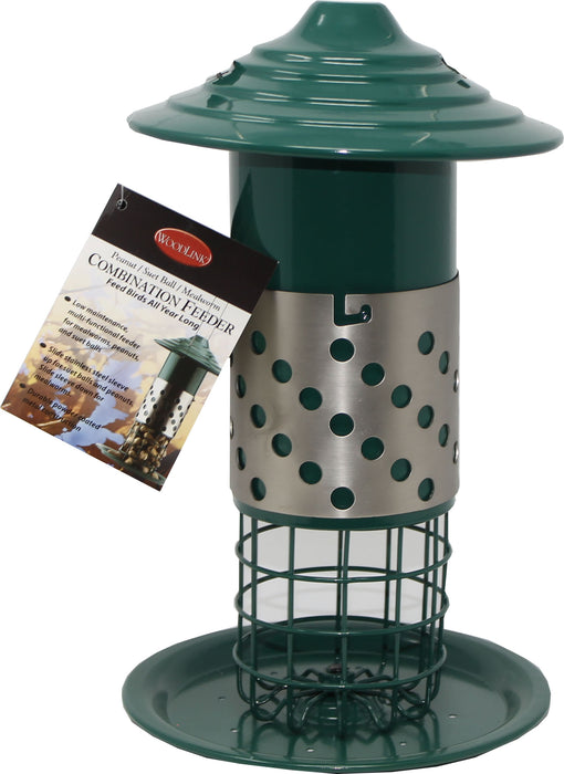 "Combination Mealworm, Suet Ball & Peanut Feeder"