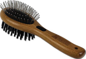 Bamboo Groom Combo Brush W/Bristles & Pins