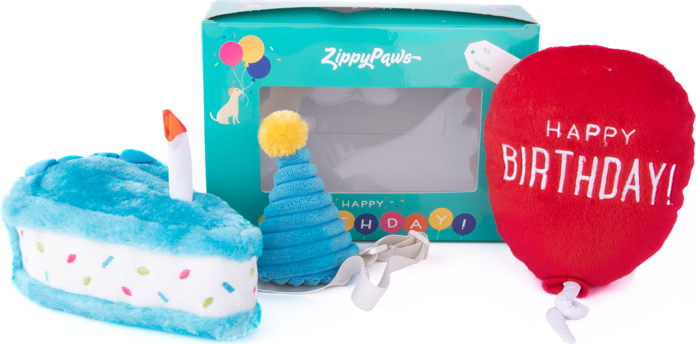 ZippyPaws Birthday Boy Box Dog Toy, Medium