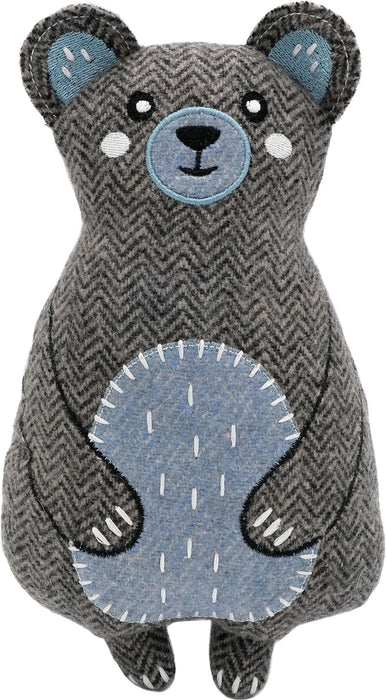 ZippyPaws Ecozippy Cotton Cuddler Bear Squeaky Dog Toy, Gray