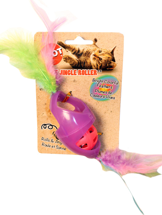 Spot Ethical Pet Tie Dye Jingle Roller Cat Toy, Assorted, 8 inches