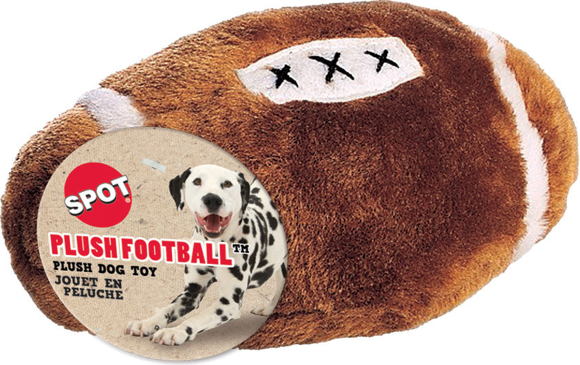 Ethical Pet Plush Football Dog Toy, 6 in