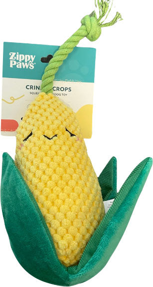 ZippyPaws Crinkle Crops Corn Squeaker Dog Toy, Medium