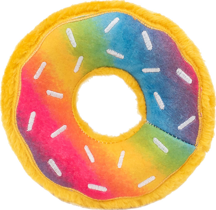 ZippyPaws Donut Rainbow Dog Toy, Medium