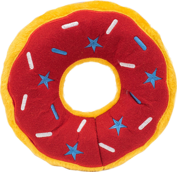 ZippyPaws Donut Americana, Red, White and Blue (Jumbo)