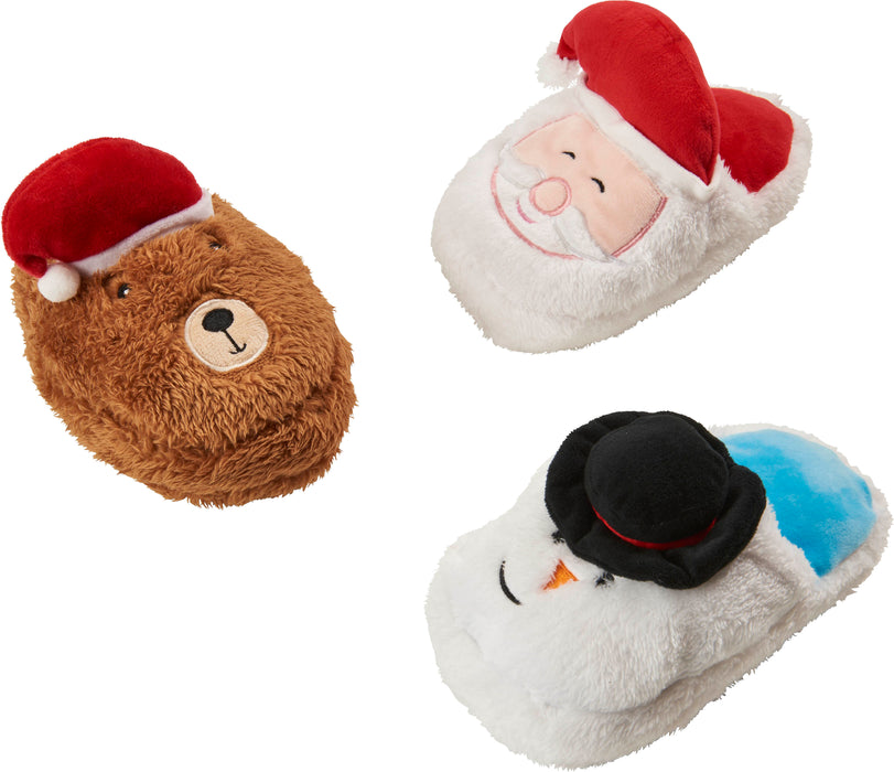 Ethical Pet Spot Holiday Slippers Dog Toys Assorted, 8 inches