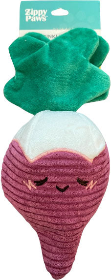 ZippyPaws Crinkle Crops Radish Squeaker Dog Toy, Medium