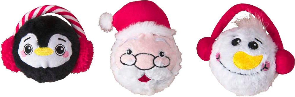 Ethical Pet Spot Holiday Snowballs Dog Toy, Assorted, 6 inches