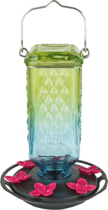 Seafoam Ombre Column Antique Hummingbird Feeder