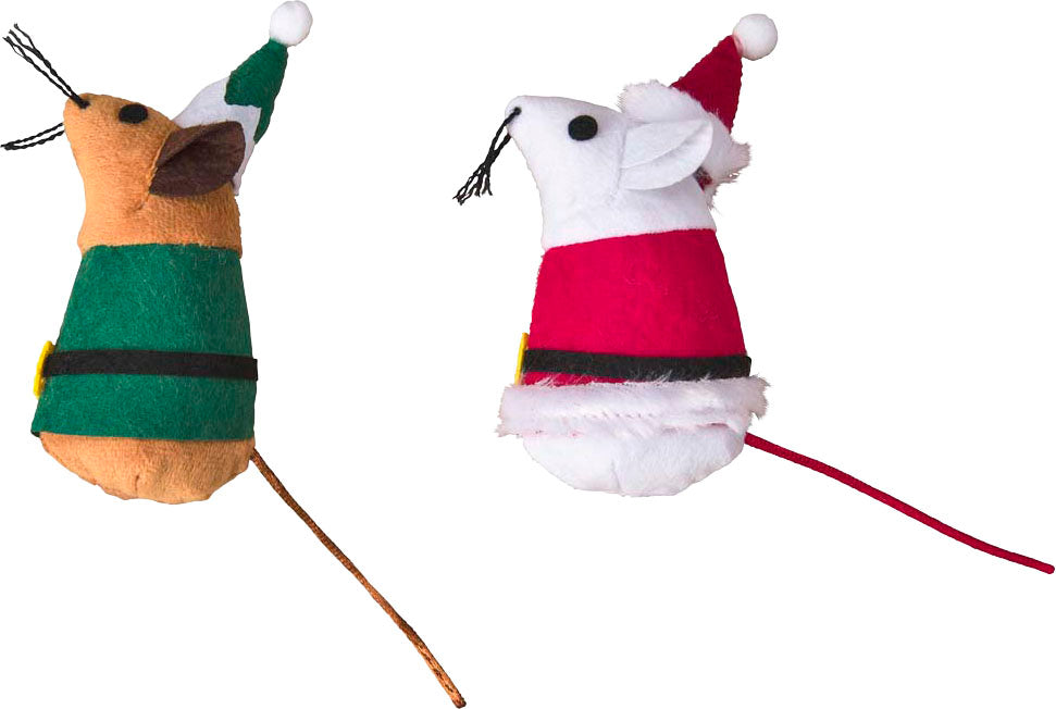 Ethical Pet Spot Holiday Mice Cat Toy, Assorted, 4 inches