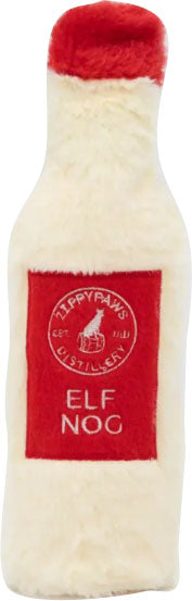 ZippyPaws Holiday Happy Hour Crusherz-Elf Nog Squeaky Dog Toy, Medium