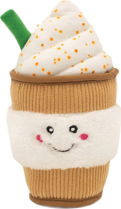 ZippyPaws Nomnomz-Puppaccino Plush Dog Toy, (Medium)